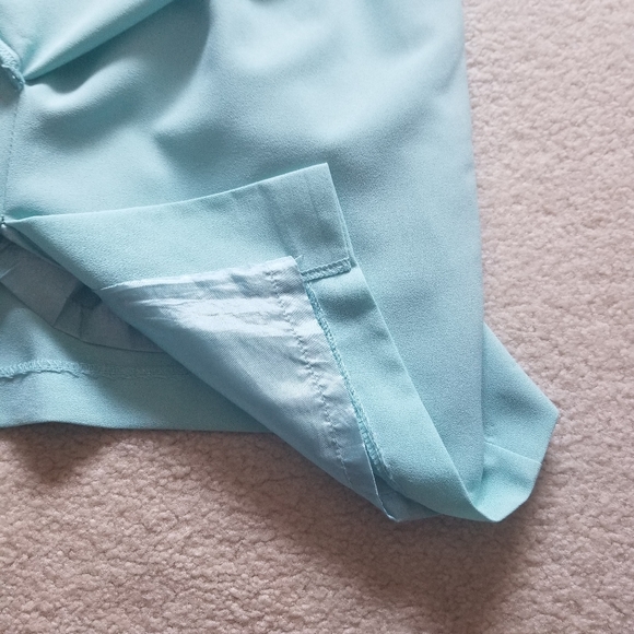 Light teal peplum sheath dress - Picture 2 of 5